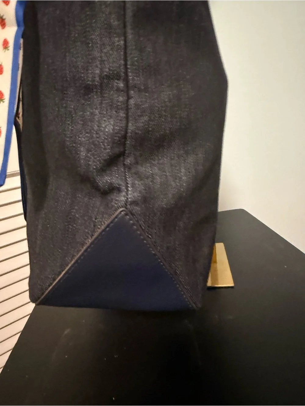 Michael Kors Dark Blue Denim Tote with FREE Scarf Accent!